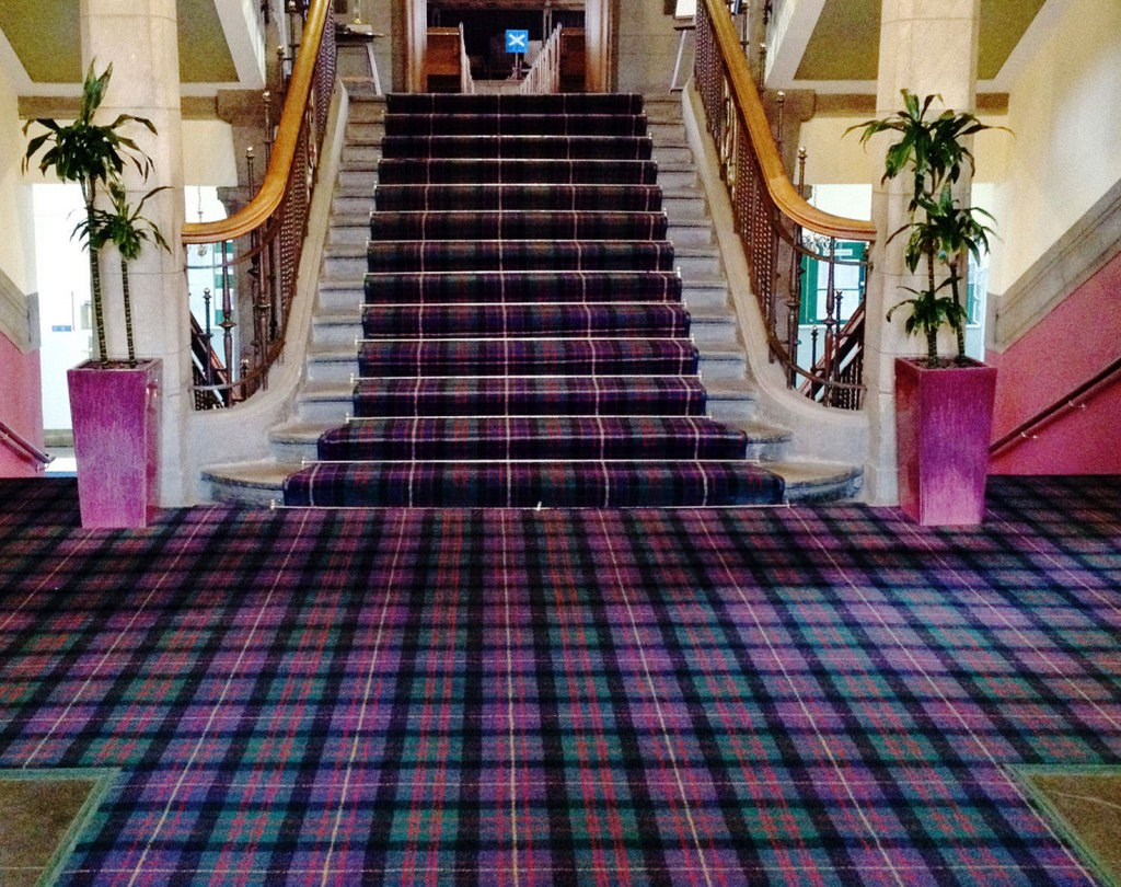 Stylish Tartan Carpet Fitted At An Edinburgh Town House
